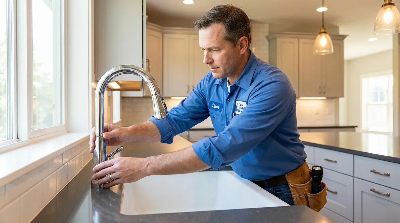 Kitchen faucet installation by Johns Plumbing LLC in Aztec