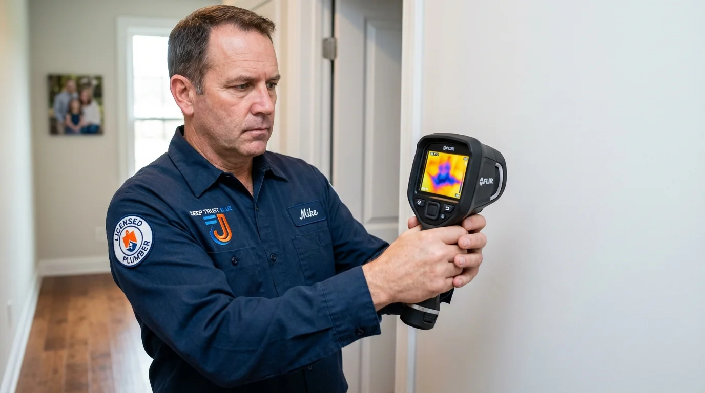 Thermal imaging leak detection by Johns Plumbing LLC in Aztec